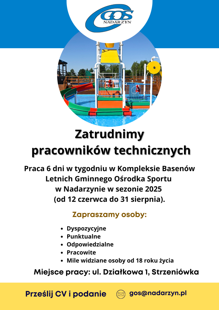 Zatrudnimy pracowników technicznych